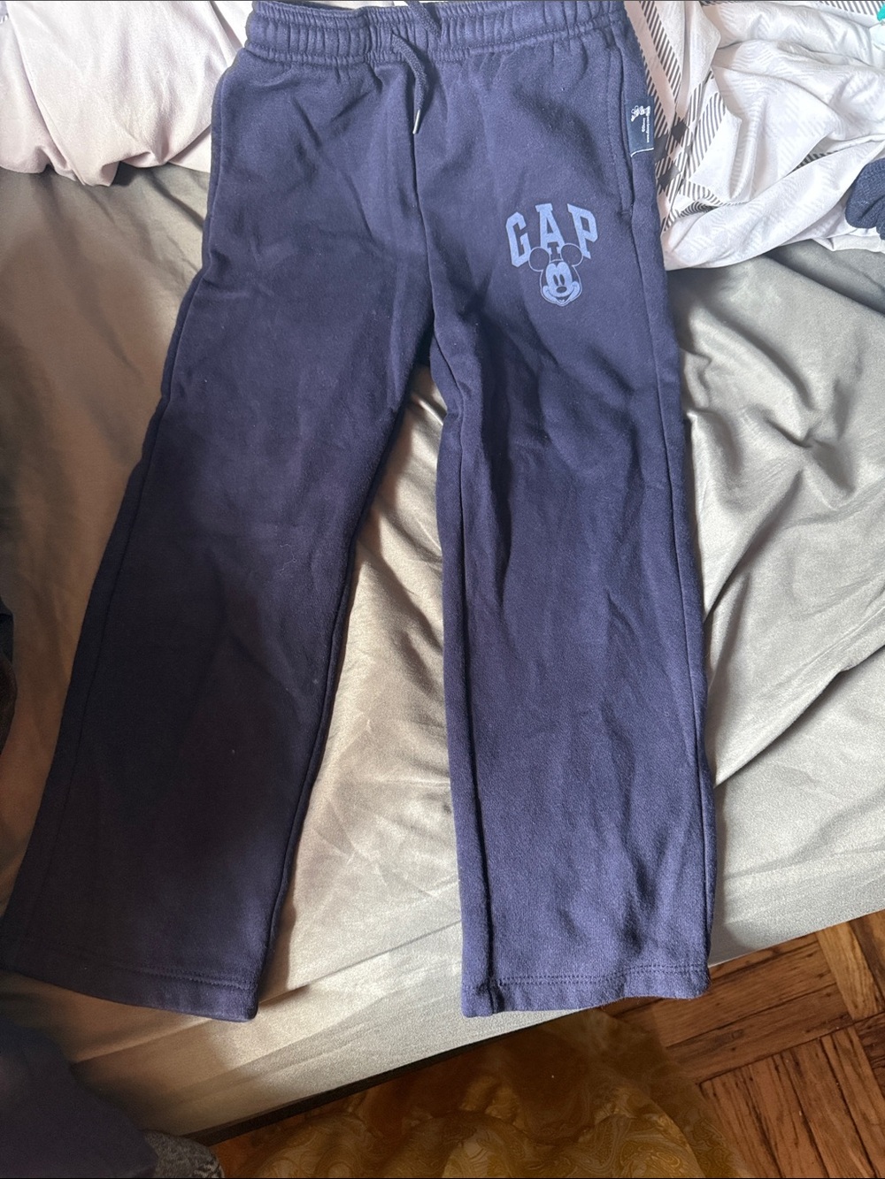GAP Navy Blue Sweatpants with Mickey Graphic